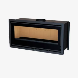 Bronpi Cairo 110 - Estufa de leña frontal panorámica 15 kW (Troncos hasta 100 cm)