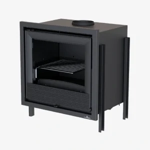 Bronpi Paris 55 - Estufa de leña en fundición y acero 9,5 kW con cristal limpio