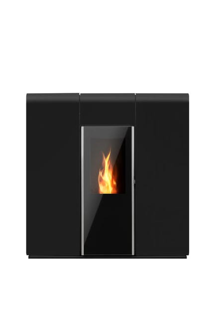 Termoestufa de Pellets TEK Biomasse Slim Aqua 20 kW – Negro (A+) - Imagen 2