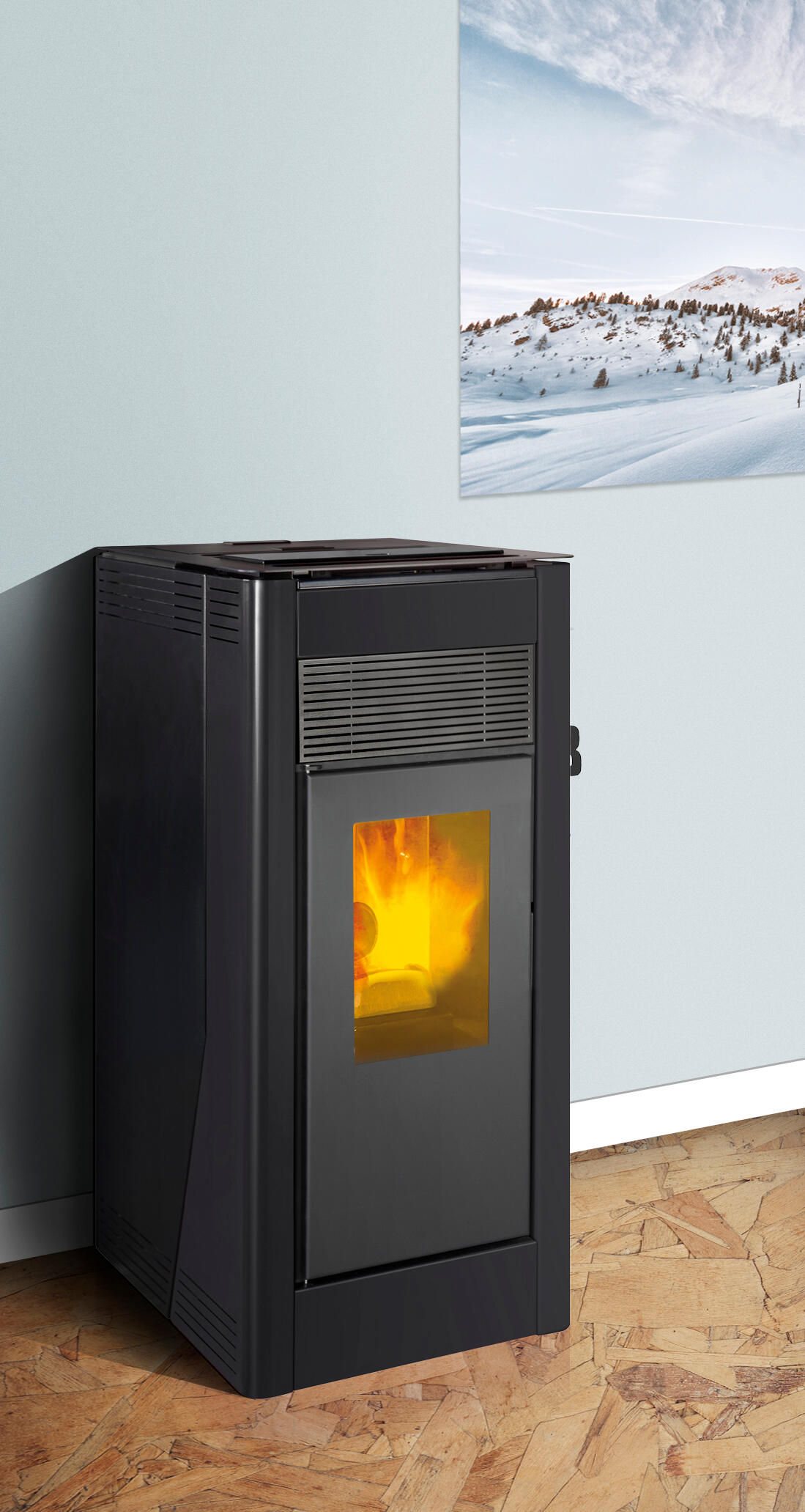 Termoestufa de Pellets Hidro TJ Velika 15 kW – Negro (A++)