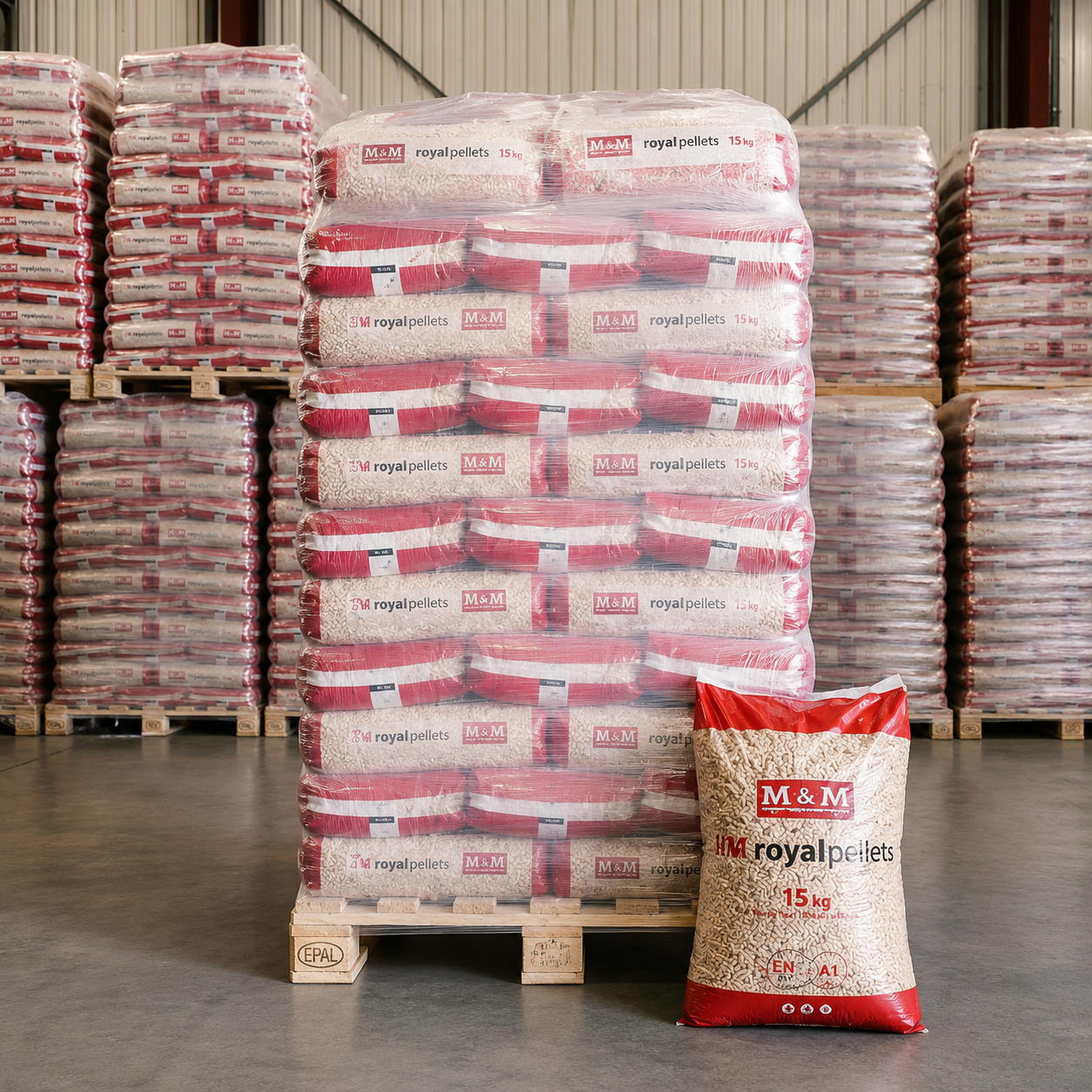 MM Royal – Palet de 78 Sacos de 15 kg (1.170 kg) – Certificado ENplus A1